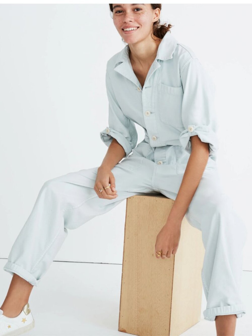 NWT Madewell x As Ever Coveralls Jumpsuit XXS Seafoam Aqua Oversized